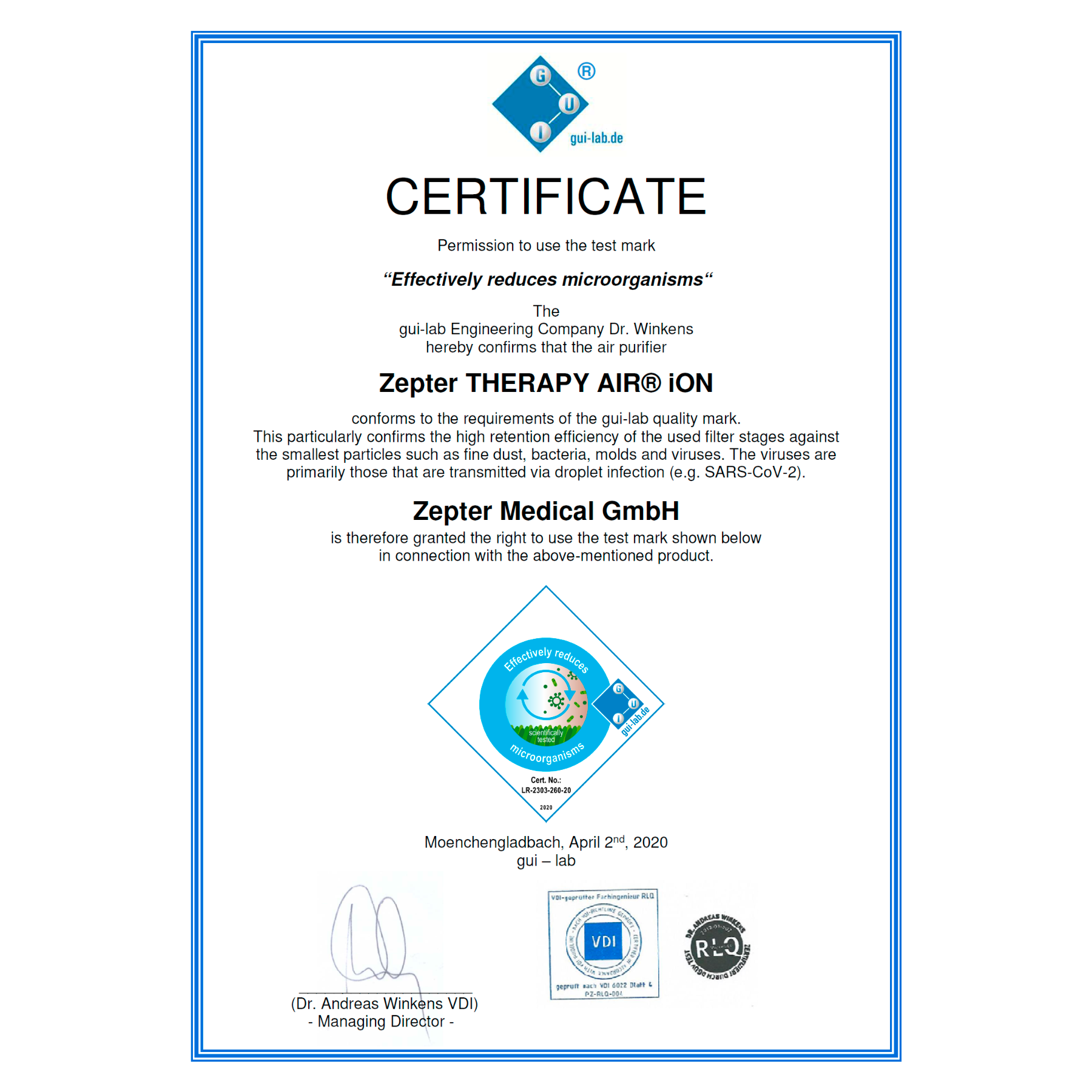 TherapyAir iOn crni — detalj